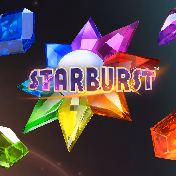 Starburst cosmic slot with expanding wilds and re-spins